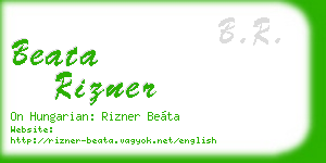 beata rizner business card